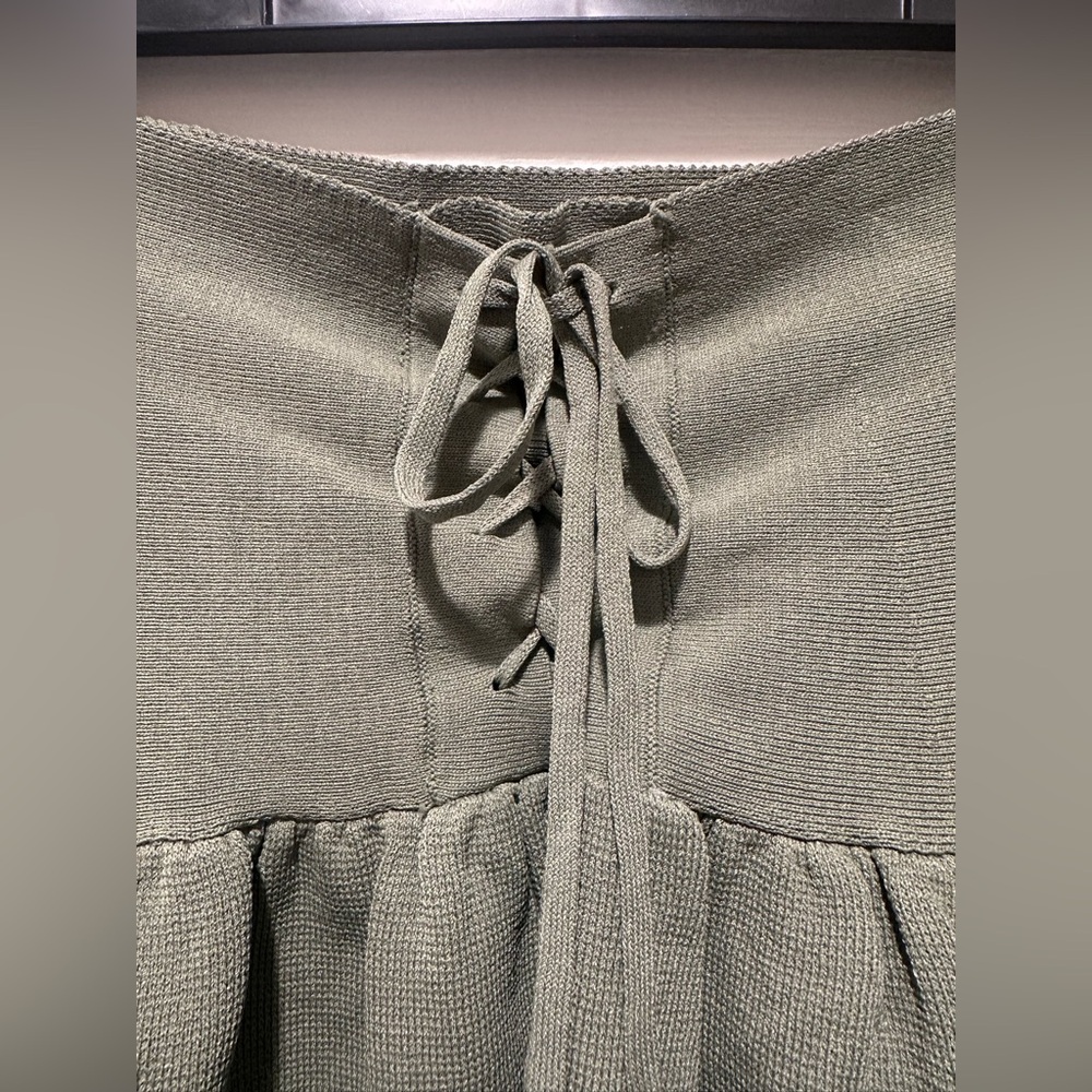 Zara Knit - Flare Olive Green Corset High Waisted Skirt! - Picture 5 of 6